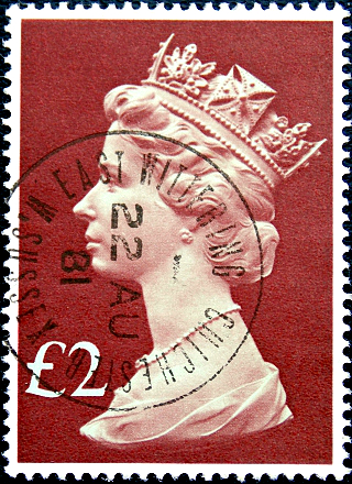  1977  . Queen Elizabeth II , 2f .  1,0 .